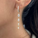 Diamond Drop Earrings 2.1 ct Yellow Gold