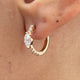 Diamond Hoop Earrings 0.7 ct Rose Gold