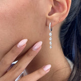 Diamond Drop Earrings 2.1 ct White Gold