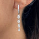 Diamond Drop Earrings 2.1 ct White Gold