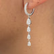 Diamond Drop Earrings 2.4 ct White Gold