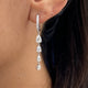 Diamond Drop Earrings 2.3 ct White Gold
