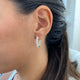 Diamond Hoop Earrings 2.1 ct White Gold