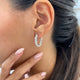 Diamond Hoop Earrings 2.1 ct White Gold