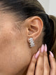 Diamond Hoop Earrings 3.1 ct White Gold