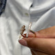 Diamond Open Ring 0.82 Carat Rose Gold 14K