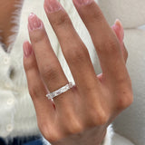 Diamond 5 Stone Ring 1.70 Carat White Gold 14K