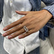 Diamond Statement Ring 2.21 Carat White Gold 14K