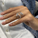 Diamond Wrap Ring 2.70 Carat White Gold 14K