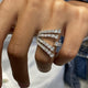 Diamond Wrap Ring 2.70 Carat White Gold 14K