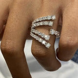 Diamond Wrap Ring 2.7 ct White Gold