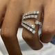 Diamond Wrap Ring 2.7 ct White Gold