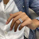 Diamond Band Ring 1.96 Carat White Gold 14K