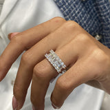 Diamond Band Ring 1.96 Carat White Gold 14K