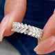 Diamond Half Eternity Ring 1.21 Carat White Gold 14K