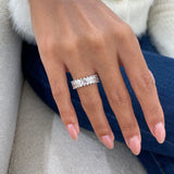 Diamond Half Eternity Ring 1.21 Carat White Gold 14K