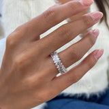 Diamond Half Eternity Ring 1.21 Carat White Gold 14K