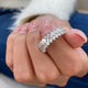 Diamond Half Eternity Ring 1.21 Carat White Gold 14K