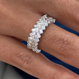 Diamond Band Ring 1.1 ct White Gold