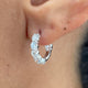 Diamond Hoop Earrings 2 ct White Gold