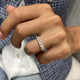 Diamond Half Eternity Ring 1.09 Carat White Gold 14K