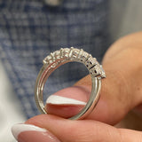 Diamond Half Eternity Ring 1.09 Carat White Gold 14K
