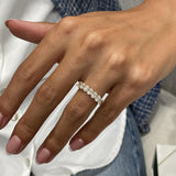 Diamond 7 Stone Ring 1.32 Carat Yellow Gold 14K