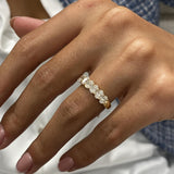Diamond 7 Stone Ring 1.32 Carat Yellow Gold 14K