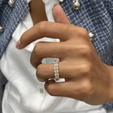 Diamond 7 Stone Ring 1.32 Carat Yellow Gold 14K