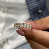 Diamond 7 Stone Ring 1.82 Carat Rose Gold 14K