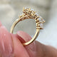 Diamond Wrap Ring 1.95 Carat Yellow Gold 14K