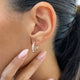 Diamond Hoop Earrings 0.8 ct Rose Gold