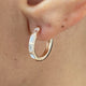 Diamond Hoop Earrings 0.9 ct Rose Gold