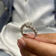 Diamond Wrap Ring 1.70 Carat White Gold 14K