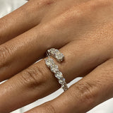 Diamond Open Ring 1.6 ct White Gold