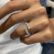 Diamond Wrap Ring 1.70 Carat White Gold 14K