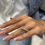 Diamond V Shape Ring 1.40 Carat White Gold 14K