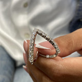 Diamond V Shape Ring 1.40 Carat White Gold 14K