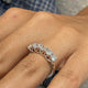 Diamond 5 Stone Ring 1.14 Carat White Gold 14K