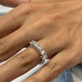 Diamond 5 Stone Ring 1.14 Carat White Gold 14K