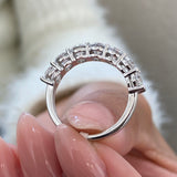 Diamond Half Eternity Ring 1.96 Carat White Gold 14K