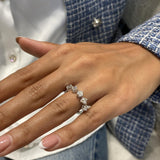 Diamond 5 Stone Ring 1.26 Carat White Gold 14K