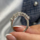 Diamond 5 Stone Ring 1.26 Carat White Gold 14K