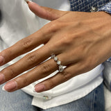 Diamond 5 Stone Ring 1.26 Carat White Gold 14K