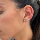 Diamond Climber Earrings 1 ct White Gold