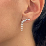 Diamond Drop Earrings 1.3 ct White Gold