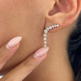 Diamond Drop Earrings 1.3 ct White Gold
