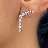 Diamond Drop Earrings 1.3 ct White Gold