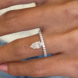 Diamond Band Ring 0.9 ct White Gold