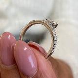 Diamond Solitaire w/ Accent 0.96 Carat White Gold 14K